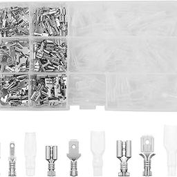 Serplex® 270Pcs Terminal Connectors Kit Assorted Sized Electrical Wire Connectors 2.8mm/4.8mm/6.3mm Paired Male & Female Spade Spade Connectors Wire Crimp Terminal Blocks with Insulating Sleeves-31