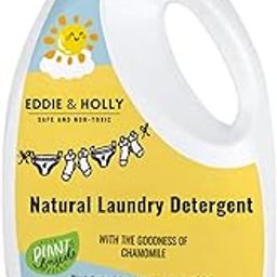 Eddie & Holly Natural Laundry Detergent Liquid | 1 Litre | Plant based with Bio-enzymes, Essential Oils and Chamomile | Gentle & Safe Formulation | Safe for Babies-1