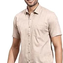 Men Cotton Solid Half Sleeve Shirt-image-16