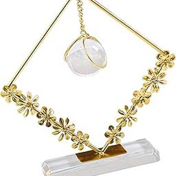 MERISHOPP Wreath Glass Ball Figurine Stylish Desktop Ornament for Shelf Desk Bookshelf Rhombus|Home & Garden|Home D?©cor|Figurines-image-48
