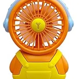 spiaty Cute Skateboard USB Rechargeable Handheld Mini Fan Outdoor Portable Small Electric Fan, Orange-picture-6