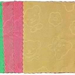 Beautiful Bear and Flower Design Soft Fabric Handkerchief/Hanky for Women and Girl (Pack of 12)-image-91