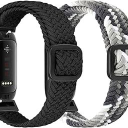 Braided Stretchy Adjustable Straps Compatible for Fitbit Inspire 3/Inspire 2/Inspire HR/Inspire/Ace 3/Ace 2 for Women Men,Sport Elastic Nylon Cloth Wristbands for Fitbit Inspire 3/2-image-25
