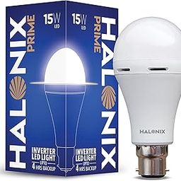 Halonix 15 Watt B22 LED White Rechargeable Emergency light Inverter Bulb, Pack of 1-23