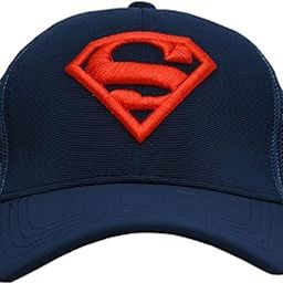 BZ HEADWEAR Superman Snapback Trucker Caps with Mesh for Men and Women| Sport Adjustable Unisex Caps- Navy (Pack of 1) (Summer caps, Gym caps, Outdoor Caps,)-image-8