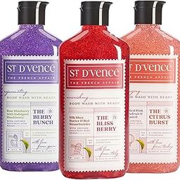 ST. D'VENCE The Postcard Collection Salicylic Acid Body Wash Shower Gel For Women & Men | Tan Removal Salicylic Acid Body Wash for Summer Combo | Paraben & Sulphate Free - (300 ml x 3)-2