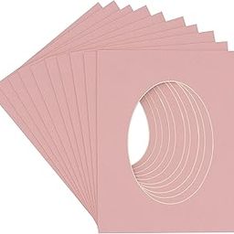 CountryArtHouse Pink Acid Free 12x16 Oval Picture Frame Mat with White Core Bevel Cut for 10x13 Pictures - Fits 12x16 Frame - Pack of 10 Matboards-image-10
