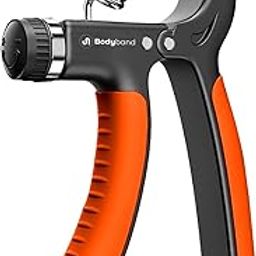 Bodyband Hand Grip Workout Strengthener, Adjustable Hand Gripper for Men & Women for Gym Workout Hand Exercise Equipment to Use in Home for Forearm Exercise, Finger Power Gripper 40 Kg Black-Orange-image-85