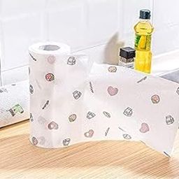 TERXA 50 PCs Cleaning Wipes | Lazy Rag Clean Kitchen Roll | Kitchen Tissue Paper Roll | Dish Cloth | Kitchen Cleaning Cloth For Household | Wiping Rag Roll (Pack of 1,Multicolor)-image-69