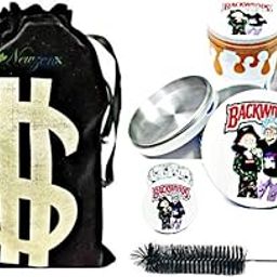 Metal Herb Crusher White Backwoods Happyman Grinder (50mm/4 Part Grinder) 2 Inch Weed Crusher Included Velvet Pouch & Accessories-image-88