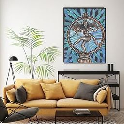 ARTOPUS Wall Art for Home Decor | Celestial Choreographer,Water colour on drawing sheet | Painting for Home and Office Decoration | Acrylic Oil Painting Wall Decoration (40x29 CM)-image-10
