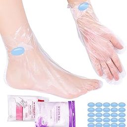 AYEHIOJU 200PCS Disposable Hand & Foot Covers - Thickened Plastic Thermal Paraffin Therapy Liners for Wax Bath Machine, SPA & Pedicure - Leakproof with 200 Stickers, Snug Fit for Home/Clinic Use-image-52