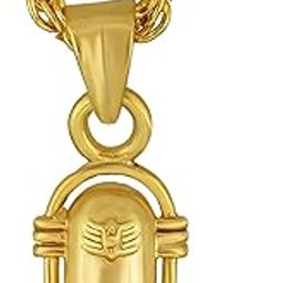 Gold Plated Brass Shiva Shivling, Mahadev, Bholenath, Bahubali Fashion Pendant Necklace for Men and Women-picture-34