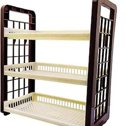 SAURA 3 Shelf Multipurpose Storage Rack-Chocolate Brown- Color - 1 Piece, (Model: D9-23DA-28KA)-image-99