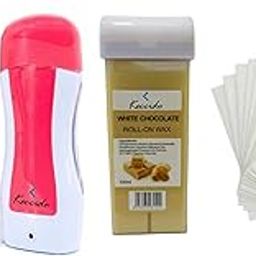 Wax Heater Machine for Hair Removal - Roll-On Waxing Kit With Refill Cartridge, 30 Strips for Women (Pack of 3)-image-40