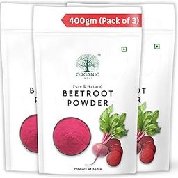 Organic Indus Beetroot Powder | Edible Grade Beta Vulgaris Root Powder for Skin Glow, Face Pack, Lip Care, Hair Nourishment, Pre-Workout, Juicing, and Culinary Use | 400gm (Pack of 3)-image-51