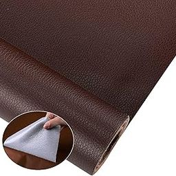 Onprix Self-Adhesive Brown Leather Repair Patch | Faux Leather Sheets For Couches | Patch Leather Stickers-picture-10