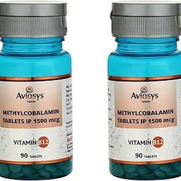 Aviosys Methylcobalamin Tablets IP 1500 mcg – Vitamin B12 Supplement for Energy, Nerve Health & Immunity – 90 Tablets – Vegan, Fast Absorbing, High Potency (Pack of 2)-image-21
