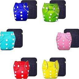 Dumbledo Lite Cloth Diaper with Black Insert (Pack of 6) | Snug Fit | Breathable | Easy to Clean | Worry-Free Diapering | 3 Months – 2 Years | Unisex Baby-picture-14
