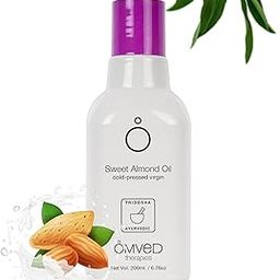 Omved Organic Sweet Almond Virgin Oil 100% Pure & Cold-Pressed, 200 ml-image-0