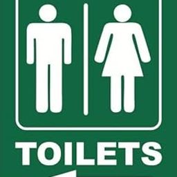 999Store office supplies sunboard Male/Female Toilets in Left Hotel and Hospital Sign Board sticker signage (15x20 Cm)-30