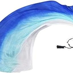 Meadawgs®Belly Dance Poi Ball and Scarf Set Portable for Events Fancy Dress White Blue Dark Blue|Clothing, Shoes & Accessories | Dancewear | Adult Dancewear |1 Belly Dance Streamer-image-65