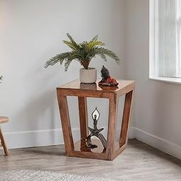 Royaloak Darcy Wooden Side Table | Sheesham Wood| Water Based Finish | Multipurpose Table | Durable and Long Lasting | Emperor Collection | Sturdy Base | Compact Table | Side Table for Living Room-image-13