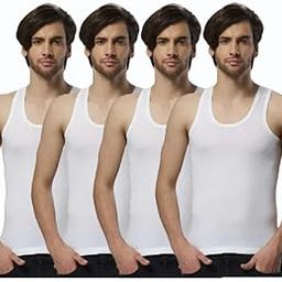 INNERO Men's Vest White Pure Cotton Regular Fit Round Neck Sleeveless-image-19