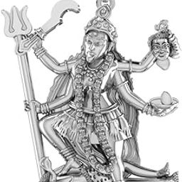 Sterling Silver (92.5% purity) Goddess Kali Maa Pendant for Men & Women Pure Silver Lord Maa Kaali Locket for Good Health & Wealth-image-98