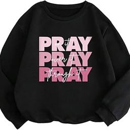 Women's Fleece Round Neck Regular Fit Sweatshirt (WSS-4-PRAY-BLACK-S_Black_Small)-image-76