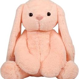 Mirada Cute Peach Bunny Soft Toy for Girls/Kids | Huggable Rabbit with Long Ears | Soft Stuffed Plush Animal | - 35cm-0