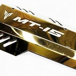Vagary Steel Yamaha MT-15 Exhaust Cover Silencer Protector Heat Shield for MT 15 (Golden)-image-96