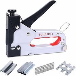 BUILDSKILL 4 in 1 Stapler Gun for Heavy Duty use | Comes with T, U, D & I Type Nails | Ergonomic Soft Rubber Handle | Manual Stapler Machine for Bookbinding, Upholstery, Carpentry, Fixing Material-27