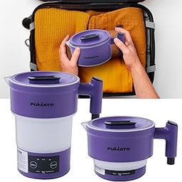 The Better Home Fumato 600 ML Digital Foldable Kettle- I Food Grade Silicone, Automatic Power Off, Ss304 Base, Mixer Grinder Portable Electric Kettle For Travel- Boil Water, Milk 850 Watts, Purple-13