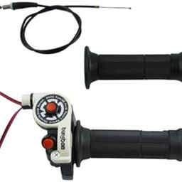 Acube Mart Motorcycle Twist Quick Throttle Grip with Cable Handlebar Accelerator with Engine On/Off Button (White)-25