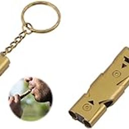 ZIBUYU® Emergency Whistles Lifeguard Safety Whistle with Keychain Kids Rescue Signaling Loud Survival for Outdoor Hiking Camping Hunting Fishing Boating Gold 2PCS-image-76
