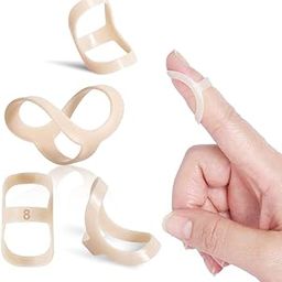 UAKIKAU Plastic Oval Finger Splint 8 Pcs, Finger Splints For Arthritis, Mallet Finger, Trigger Finger Splint, Hypermobility(Eds) Finger For Thumb/Middle,/Index/Pinky Or Ring Finger(2,3,4,5,6,7,8,9)-5