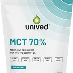 Unived MCT 70% | Medium Chain Triglyceride Oil Powder | Clean Energy Fuel | Pure MCT 5g with C-8: 3528mg & C-10: 1512mg in a 70:30 ratio | Keto Friendly | 30 Servings-6