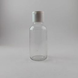 GIFTBASH Glass Refillable Round Bottle,with Flip Top Cap,100ml,Set of 2, Transparent-11