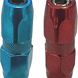 EPITECH MART 2Pc Grease Gun Heavy Duty Adaptor 4 Jaw Combo Blue, Red Standard Coupler-image-63