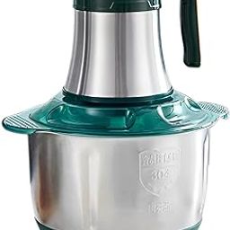electric chopper,meat grinder,with Stainless Steel Bowl | Multifunctional Cooking Machine for Chop, Mince, Puree, Peel Fruit, Beating Eggs and Nuts | 5 Speed Mode (Green, 2-Liter)-picture-21