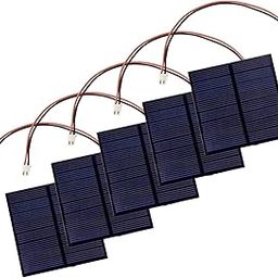 Electronicspices 5pcs 55 x 55 Mini Solar Panel 4V 100MH Wire Attached for DIY Projects kit Toys-28