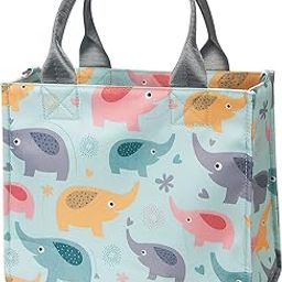 Small Diaper Bag Waterproof Diaper Tote Bag Multi-Function Small Baby Bag for Baby Diapers Lightweight Baby Bag Messenger Bag (Blue Elephant)-image-27