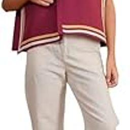 Women’s Kora Vest Shrug – Maroon Sleeveless Cotton Top with Handwoven Trim | Lightweight Boho Layer for Summer, Travel & Casual Outings (in, Alpha, S, Regular, Red)-9