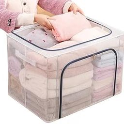 Hasizity 66L Waterproof Storage Bag - Foldable Cloth Organizer | Large Durable Storage Box for Home Organization, Clothes, and More -1 PCS-31