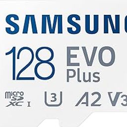 SAMSUNG EVO Plus 128GB Micro SDXC w/SD Adaptor, Up-to 160MB/s, Expanded Storage for Gaming Devices, Android Tablets and Smart Phones, Memory Card, MB-MC128SA/IN-28