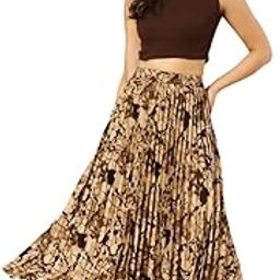 | Stylish Printed Skirt | Embrace Effortless Elegance with The Women | Floral Print Pleated Maxi Skirt Skirt-image-54
