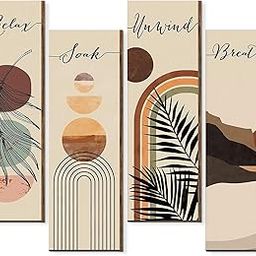 Nutts Decor Wall Art Bedroom Eco-Friendly Recycled Board Wall Decor Boards (SET of 4)-image-19