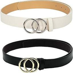 Women Faux Leather Formal Wear Dress Belt,Waist Belt Combo for Girls(Pack of 2)-image-8