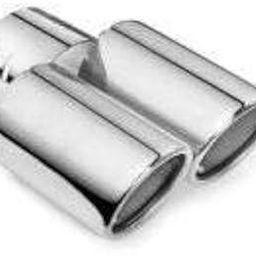 GOLSM Car Dual Round Pipe Car Double Exhaust Silencer Tipe Chrome for Tata Safari Dicor 2.2-image-23